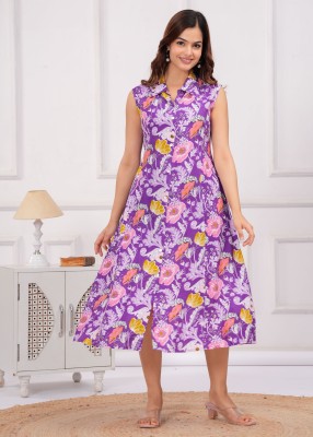 RD Fab Women A-line Purple Dress