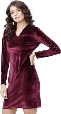 AGOF Women A-line Maroon Dress