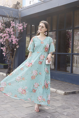 Shienzy Women A-line Multicolor Midi/Calf Length Dress