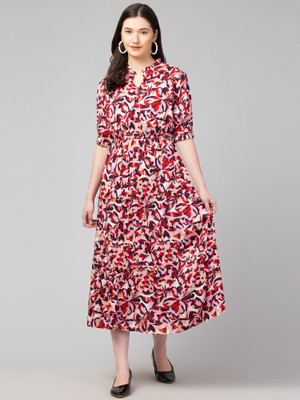 RIHANI FAB Women Maxi Multicolor Midi/Calf Length Dress