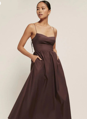 HOUSEOFSHAILJA Women Maxi Brown Midi/Calf Length Dress