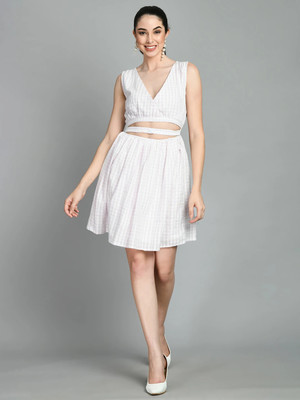 OTTAVIA Women A-line White Mini/Short Dress