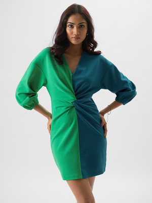 The Souled Store Women Wrap Multicolor Above Knee/Mid Thigh Length Dress