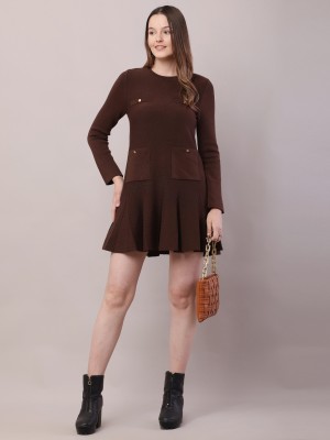 Nobarr Women A-line Brown Dress