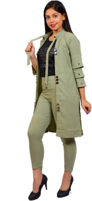 PERFECTPIVOT Women Ethnic Top Pant Ethnic Jacket Set