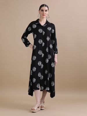 Black & Blah Blah Women A-line Black Maxi/Full Length Dress
