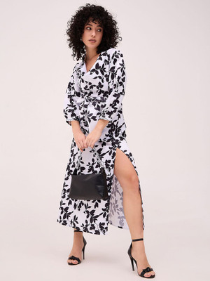 all about you Women Wrap Multicolor Midi/Calf Length Dress