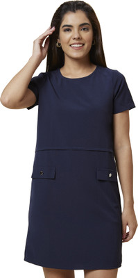Globus Women A-line Dark Blue Above Knee/Mid Thigh Length Dress