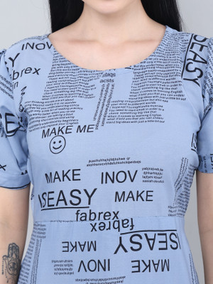 O Madam Women Maxi Light Blue, Black Full Length Dress