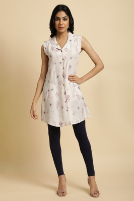 W Women A-line White, Purple, Pink Above Knee/Mid Thigh Length Dress