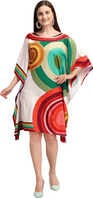 METRONAUT Women Kaftan Multicolor Below Knee Dress