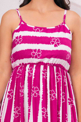 Bhawanaprint Women Maxi Pink Full Length Dress