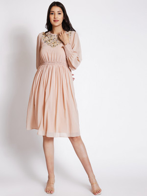 250 Designs Women Maxi Pink Midi/Calf Length Dress