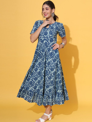 Sangria Women Wrap Blue Midi/Calf Length Dress