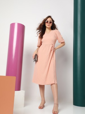 VERO MODA Women Wrap Pink Dress