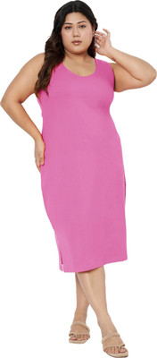 BRINNS Women Sheath Pink Midi/Calf Length Dress
