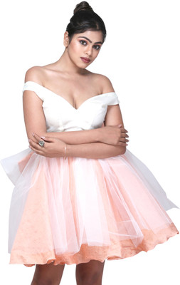 KIYOO Women A-line Pink Mini/Short Dress