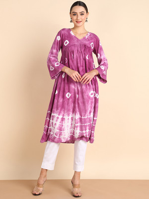 METRONAUT Women Fit and Flare Purple Midi/Calf Length Dress