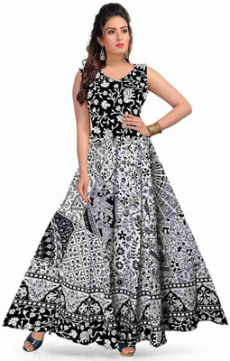 touchpix Women Fit and Flare Black Midi/Calf Length Dress
