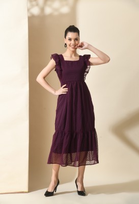 Moshe Women A-line Purple Dress