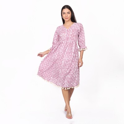 Shades of you Women A-line Pink Dress