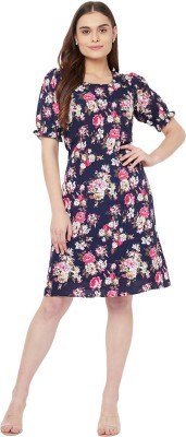 RAASSIO Women A-line Pink, Blue Dress