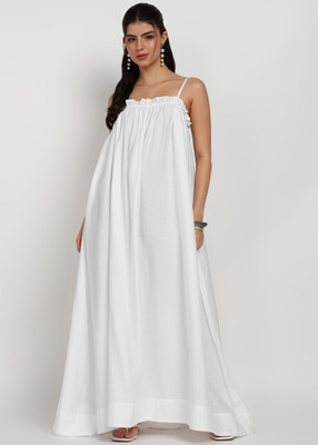 Asami Women Maxi White Full Length Dress