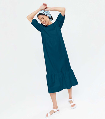 Raiyani Enterprise Women Fit and Flare Blue Maxi/Full Length Dress