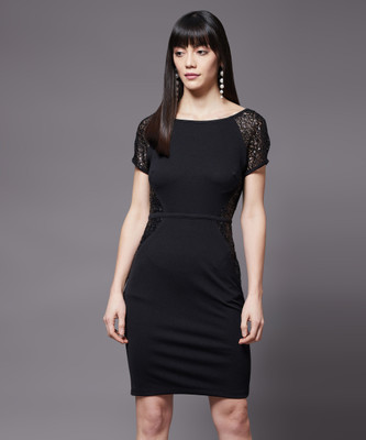 Dressberry Women Bodycon Black Mini/Short Dress