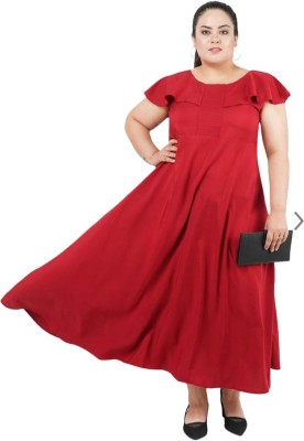 ladik way Women Maxi Red Dress