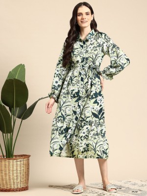 Mast & Harbour Women Shirt Green Dress