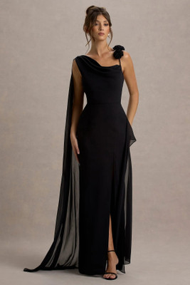 Traquila Women A-line Black Maxi/Full Length Dress