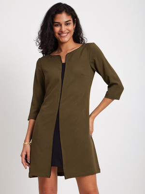 Fable Street Women Sheath Green Above Knee/Mid Thigh Length Dress