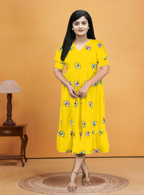 F Plus fashion Women Maxi Multicolor Midi/Calf Length Dress