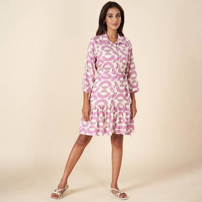 Akkriti by Pantaloons Women A-line Purple Knee Length Dress