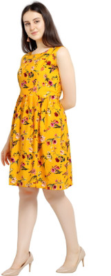 tanvi creation Women A-line Multicolor Midi/Calf Length Dress