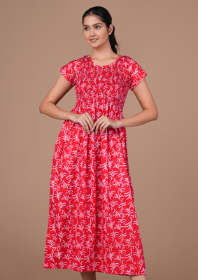Mayaval Women Gown Pink Maxi/Full Length Dress