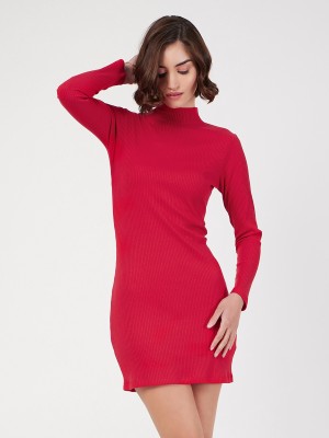 SASSAFRAS Women Bodycon Red Dress