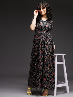 Emeros Women Maxi Multicolor Full Length Dress