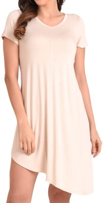 Miss Lavish London Women Asymmetric Beige Dress