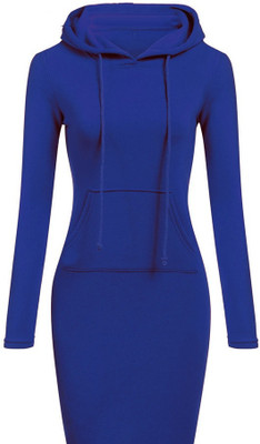 Joggers Park Women Bodycon Blue Above Knee/Mid Thigh Length Dress