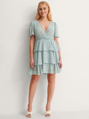 Roadster Women Fit and Flare Blue Above Knee/Mid Thigh Length Dress