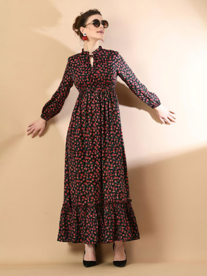 OTABU Women Gown Multicolor Maxi/Full Length Dress