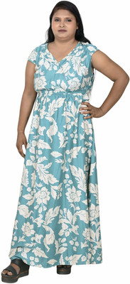 Turtlebay Clothing Women Maxi Multicolor Full Length Dress