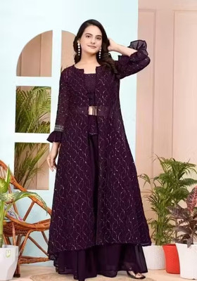 Dm Enterprise Women Crop Top Salwar Set