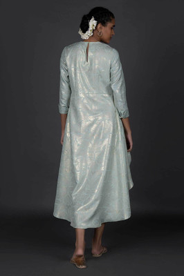 W Women Asymmetric Green Midi/Calf Length Dress