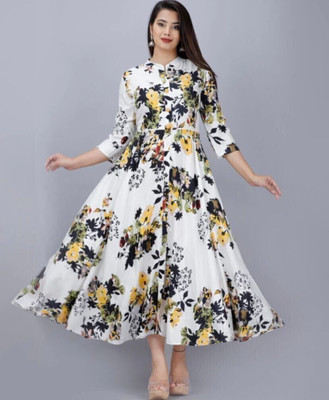 A N Enterprises Flared/A-line Gown(Multicolor)