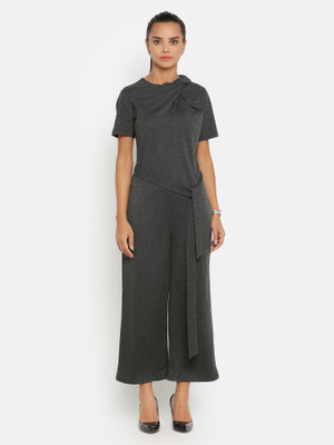 Office & you Women A-line Grey Ankle Length Dress