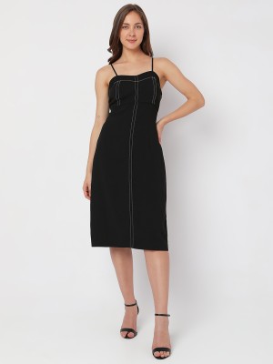 VERO MODA Women Sheath Black Dress