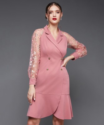 Miss Chase Women A-line Pink Dress